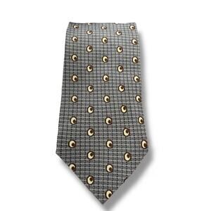 EMPORIO ARMANI men's knit silk neck tie Grey Brown made in Italy